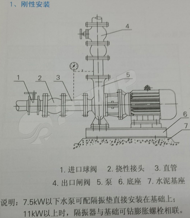 卧式离心泵安装图解